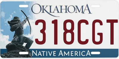 OK license plate 318CGT