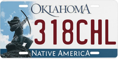 OK license plate 318CHL