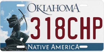OK license plate 318CHP