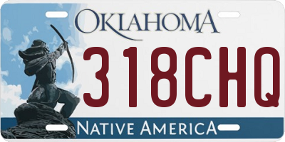 OK license plate 318CHQ