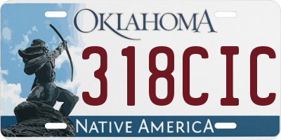 OK license plate 318CIC