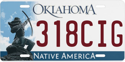 OK license plate 318CIG