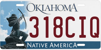 OK license plate 318CIQ