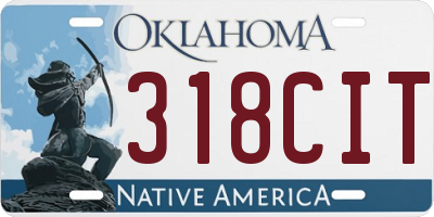 OK license plate 318CIT