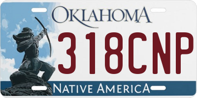 OK license plate 318CNP