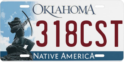 OK license plate 318CST