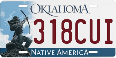 OK license plate 318CUI