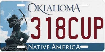 OK license plate 318CUP