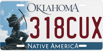 OK license plate 318CUX