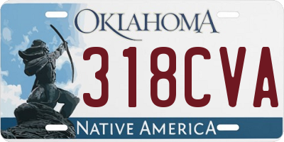OK license plate 318CVA