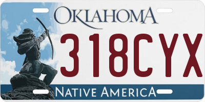 OK license plate 318CYX