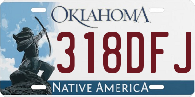 OK license plate 318DFJ