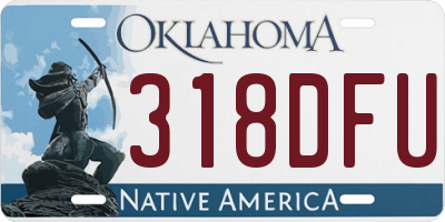 OK license plate 318DFU