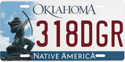 OK license plate 318DGR