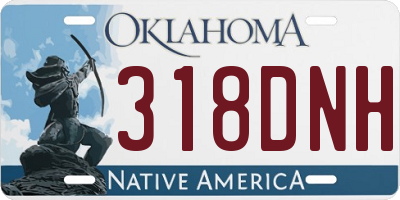 OK license plate 318DNH