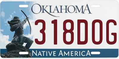 OK license plate 318DOG
