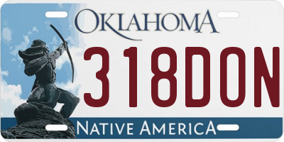 OK license plate 318DON