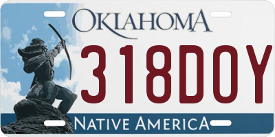 OK license plate 318DOY