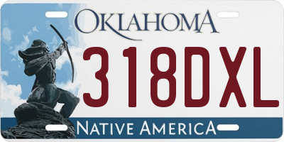 OK license plate 318DXL