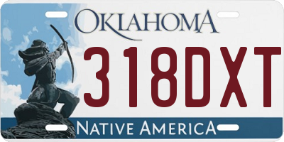 OK license plate 318DXT