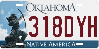OK license plate 318DYH