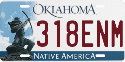 OK license plate 318ENM