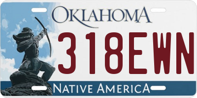OK license plate 318EWN