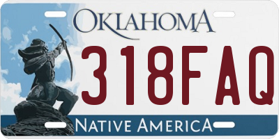 OK license plate 318FAQ