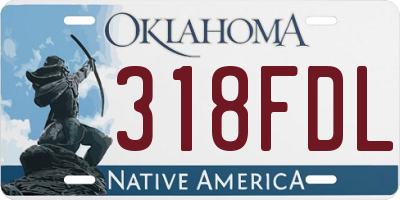 OK license plate 318FDL