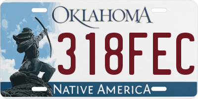 OK license plate 318FEC