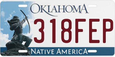 OK license plate 318FEP