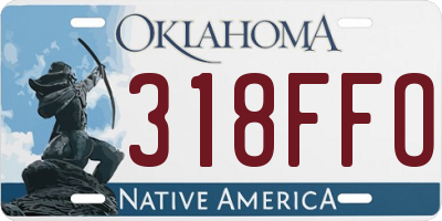 OK license plate 318FFO