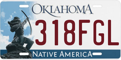 OK license plate 318FGL