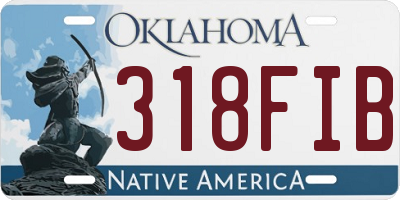 OK license plate 318FIB