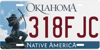 OK license plate 318FJC