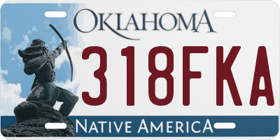 OK license plate 318FKA