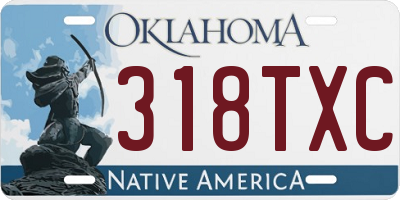 OK license plate 318TXC