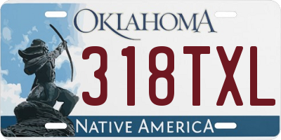 OK license plate 318TXL
