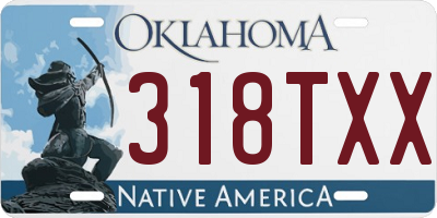 OK license plate 318TXX