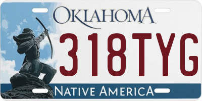 OK license plate 318TYG
