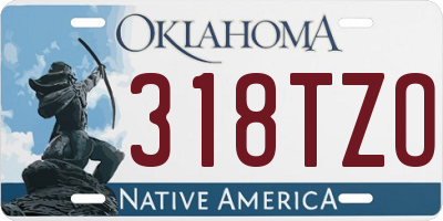 OK license plate 318TZO