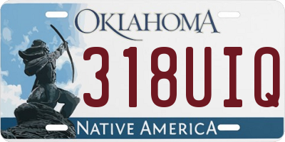 OK license plate 318UIQ