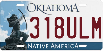 OK license plate 318ULM