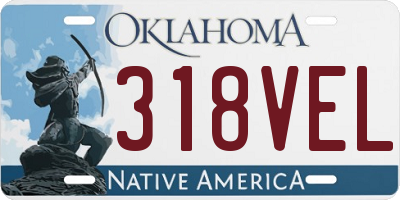 OK license plate 318VEL