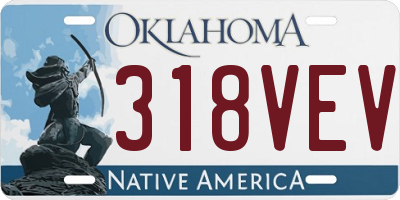 OK license plate 318VEV