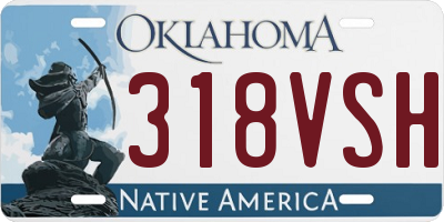 OK license plate 318VSH