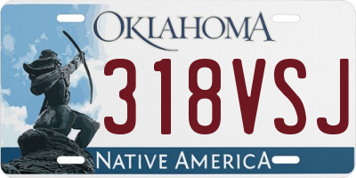 OK license plate 318VSJ