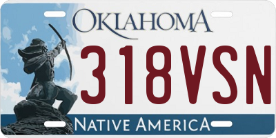 OK license plate 318VSN