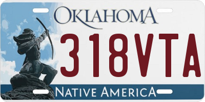 OK license plate 318VTA