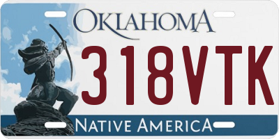 OK license plate 318VTK